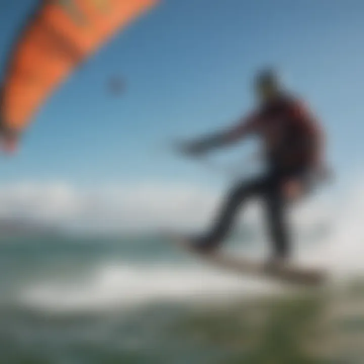 Close-up of advanced kiteboarding equipment showcasing innovation and design