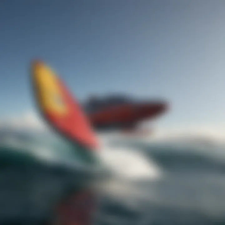 Close-up of the hydrofoil dynamics integral to the Armstrong Wing SUP