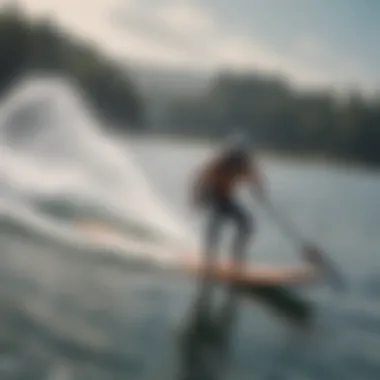 Mastering the Armstrong Wing SUP on Water A skilled rider effortlessly maneuvering the Armstrong Wing SUP on water