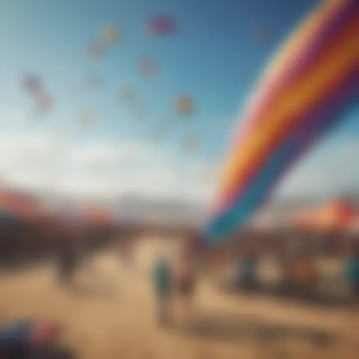 A stunning view of kites during a vibrant kite festival