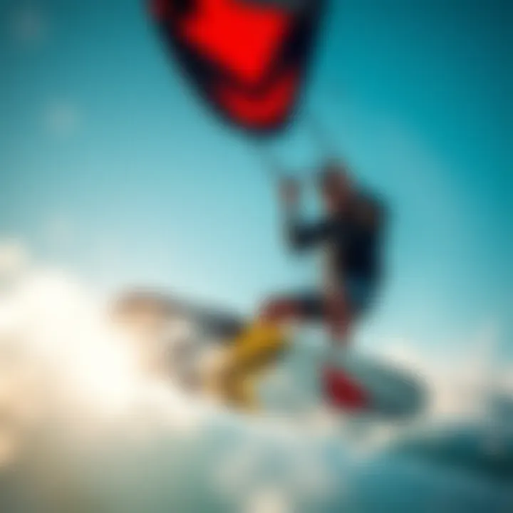 User testing the Cabrinha Mantis, capturing the essence of kiteboarding experience with this model.