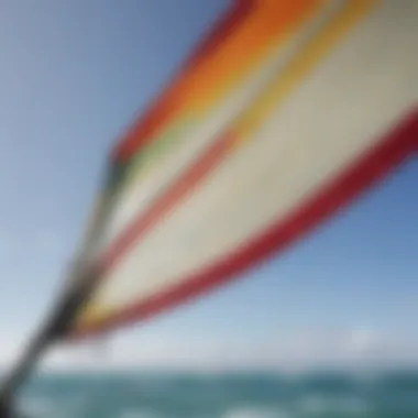 Innovative Fabric Techniques in Kite Sails Detailed view of kite sail fabric and stitching techniques