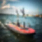 A detailed view of a hydrofoil kiteboard setup showcasing its intricate design