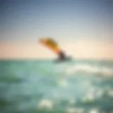 A stunning used efoil gliding over crystal clear waters