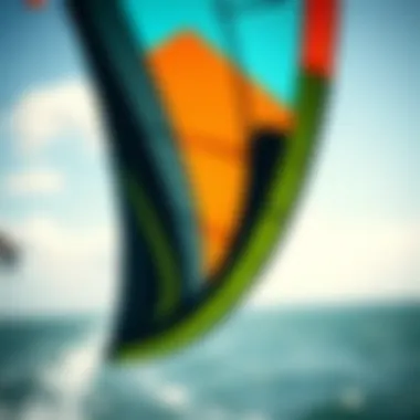 Innovative Kite Design Close-up of a high-performance kite showcasing its advanced design features