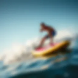 Hydro surfboard gliding over water