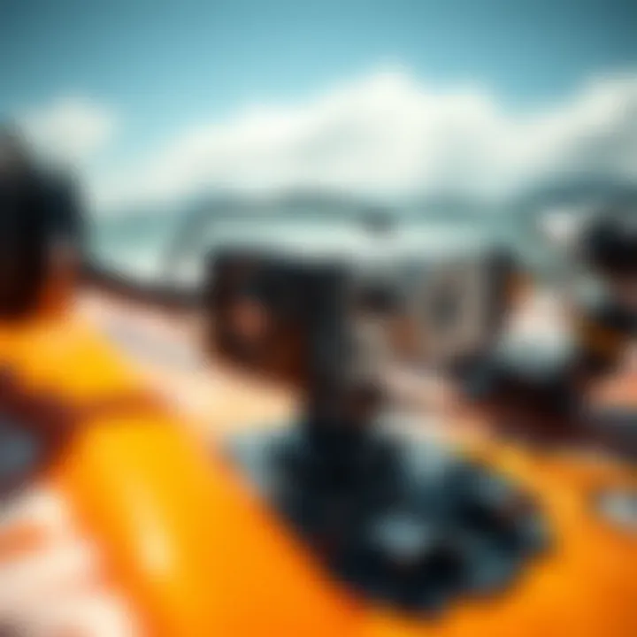 Close-up of advanced battery technology integrated into hydrofoil equipment