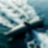 A sleek hydrofoil gliding over water, showcasing innovative design