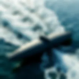 A sleek hydrofoil gliding over water, showcasing innovative design
