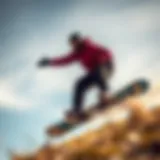 Rider in Motion: The Thrill of Mountainboard Kiting Mountainboard kiting action showcasing a rider in motion