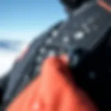 Detailed view of winter wet suit fabric texture