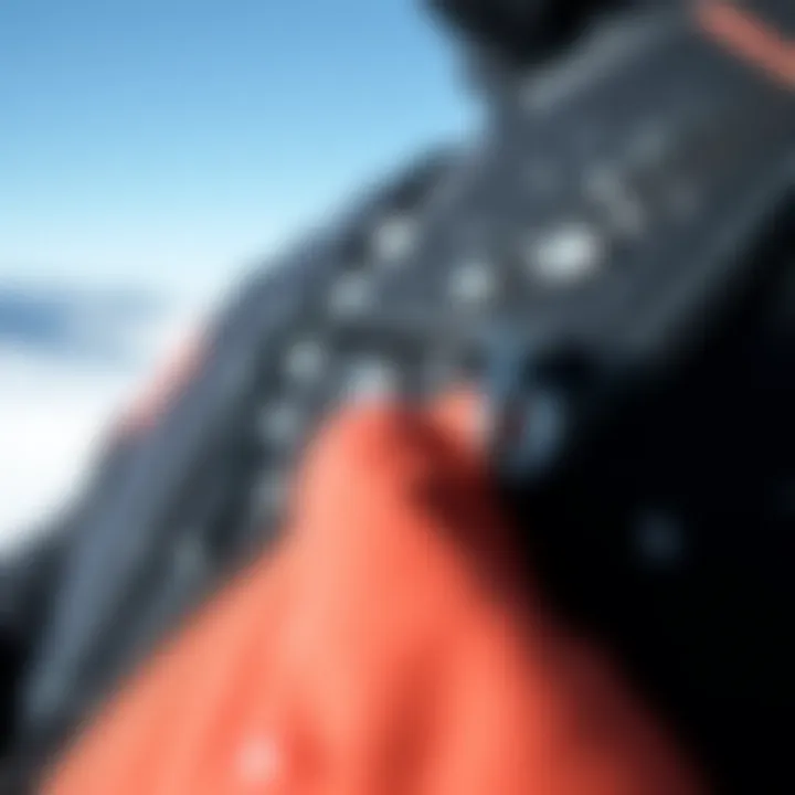 Detailed view of winter wet suit fabric texture