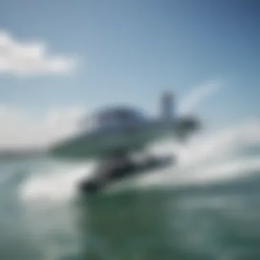 Close-up of the innovative design of a mini hydrofoil