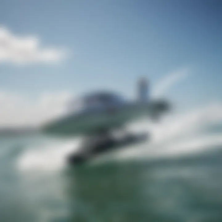 Close-up of the innovative design of a mini hydrofoil