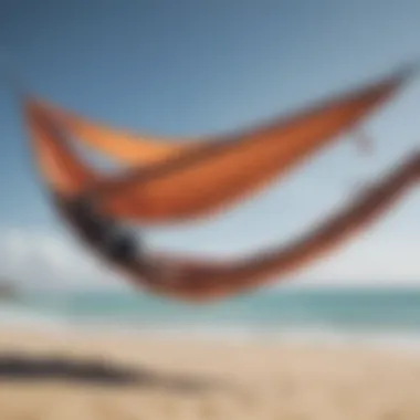 Close-up of the innovative design of a wind hammock