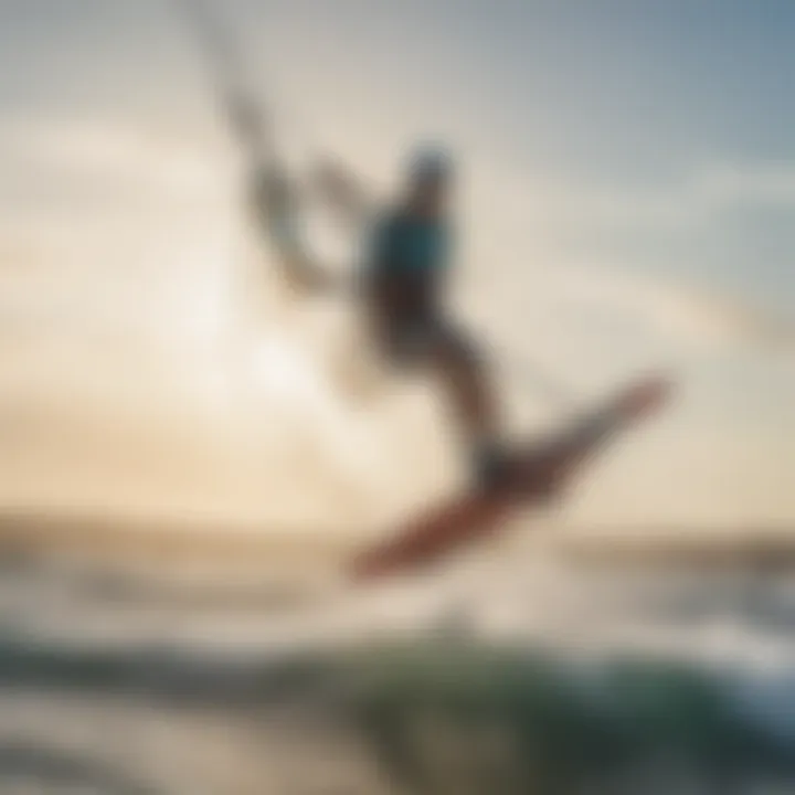 A kiteboarder enjoying the benefits of using a wind hammock