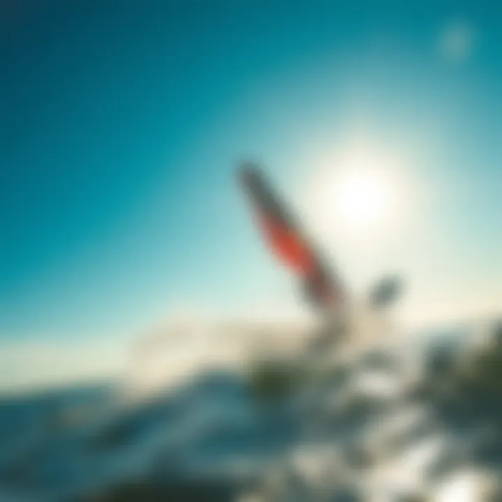 Dynamic wingsurfing action showcasing the Naish Wingsurfer on water