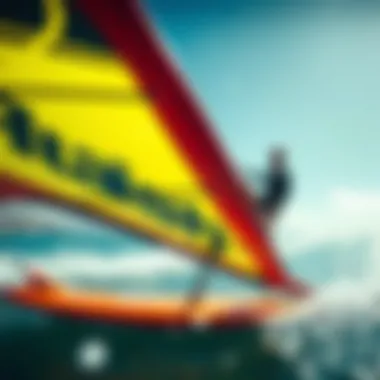 Close-up view of the Naish Wingsurfer's innovative design elements