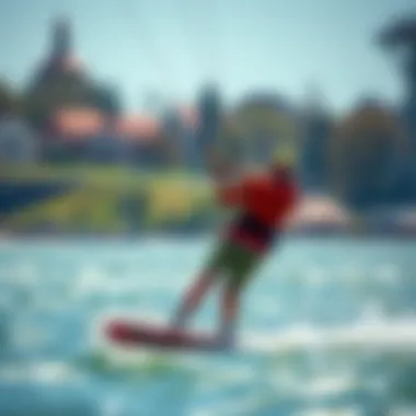 Kiteboarder in Action