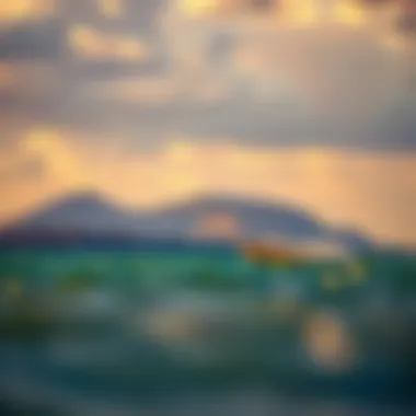 Scenic kiteboarding location ideal for using the Skywalker kiteboard