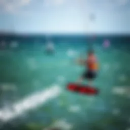 Dynamic action shot of the Slingshot GT kite in the air