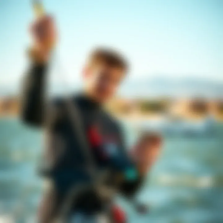 User Experience with Slingshot GT User demonstrating the Slingshot GT in a kiteboarding setting