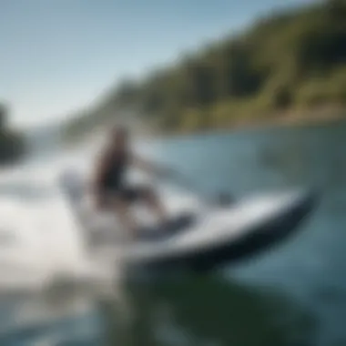 Dynamic view of the Slingshot wakefoil cutting through the water