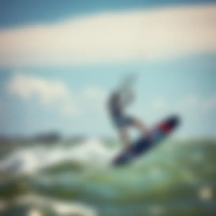 Performance metrics illustrated through dynamic action shots of kiteboarding with the Slingshot Wing Board