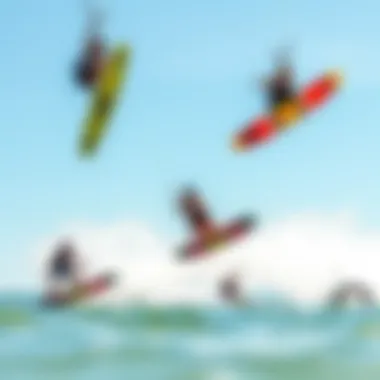 Various riding styles demonstrated with the Slingshot Wing Board