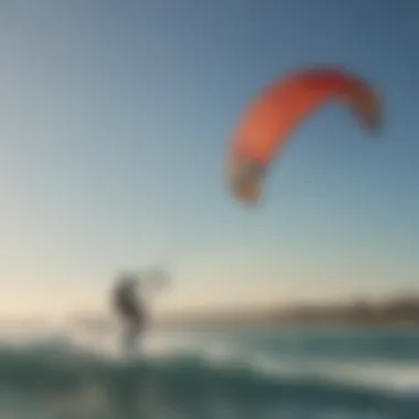 A kiteboarding event featuring innovative kite designs in action