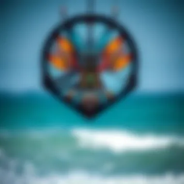 Close-up of a wakeboard kite showcasing its intricate design