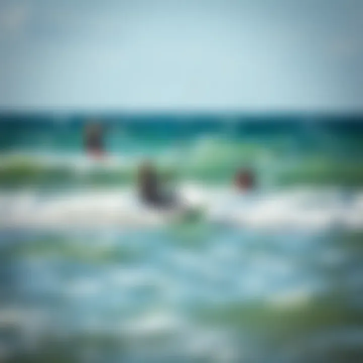 Thrilling Kiteboarding Experience Kiteboarders enjoying the waves at Tigertail Beach