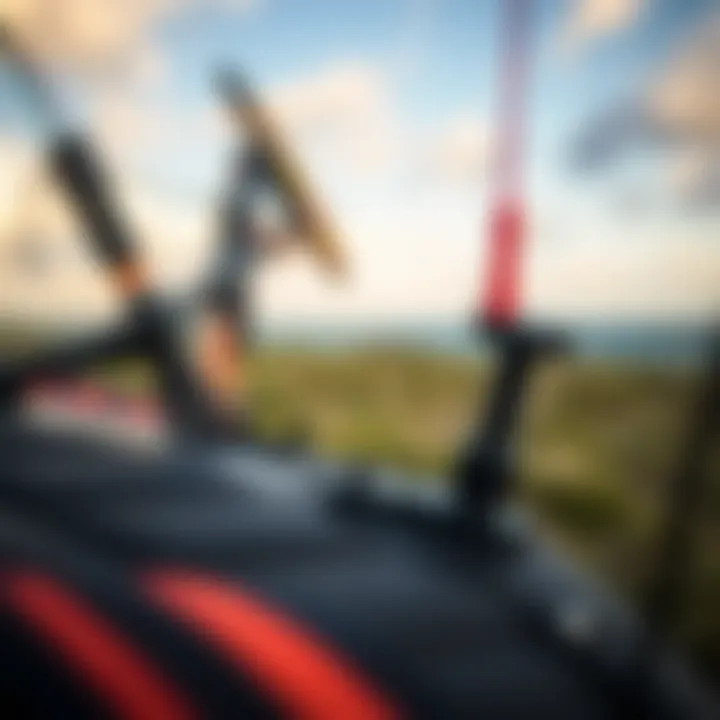 A close-up view of a well-maintained kite showcasing its features.