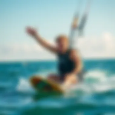 An enthusiastic rider enjoying the water with quality kiteboarding gear.