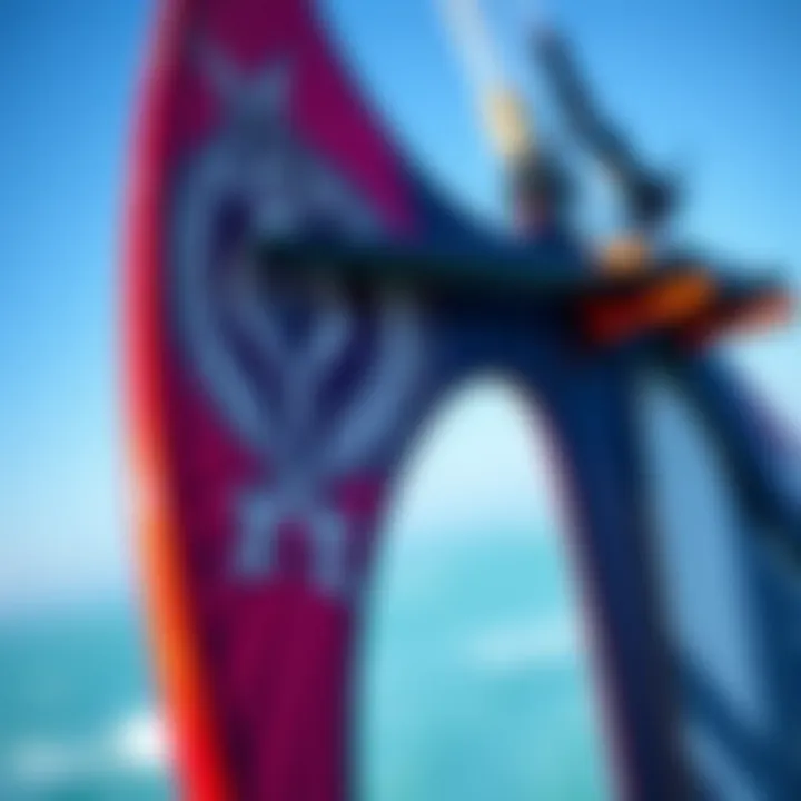 Intricate Design of a Wing Surfboard Close-up of wing surfboard with detailed design