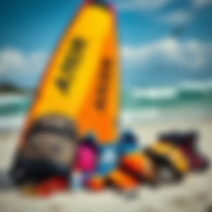 Essential Gear for Kiteboarding Enthusiasts Vibrant wing surfer package showcasing essential gear