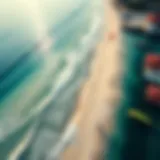 Aerial View of San Carlos Beach Aerial view of San Carlos beach showcasing crystal clear waters and white sand