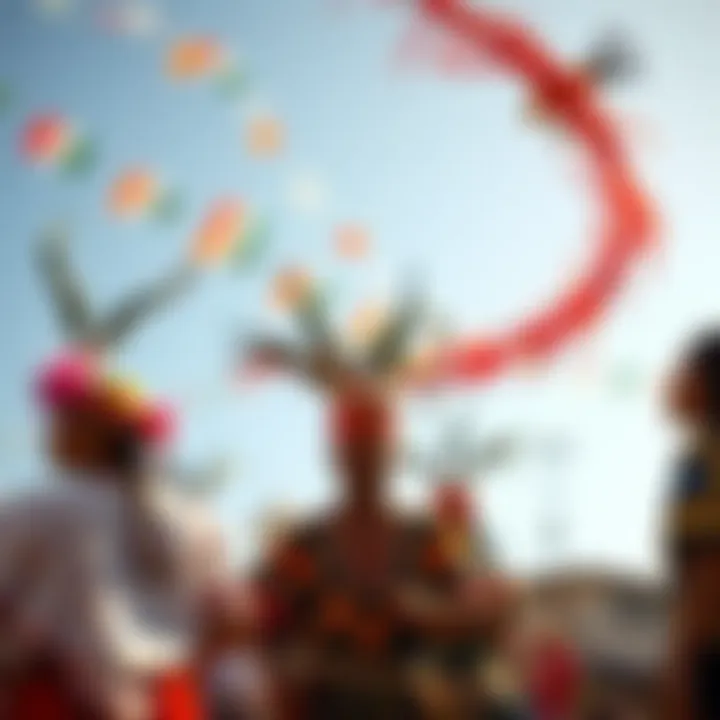 Cultural Festival in San Carlos Local cultural festival in San Carlos, featuring vibrant colors and traditional attire