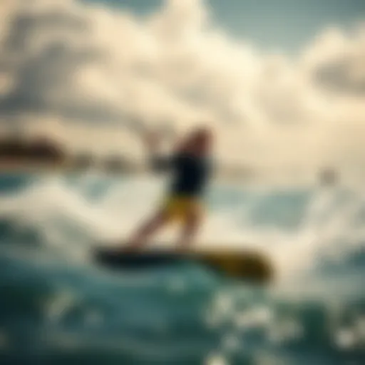 Vibrant kiteboarding scene at Floridana Beach