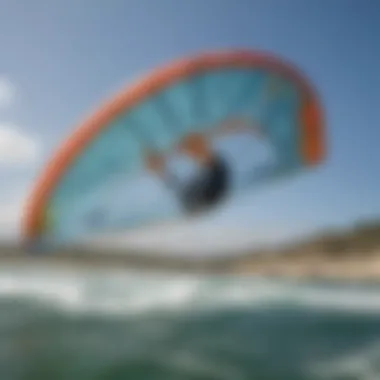 Innovative Design of Flysurfer Kites A close-up of Flysurfer kite demonstrating innovative design features