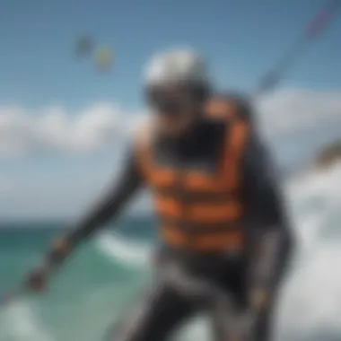 Safety gear and accessories associated with Flysurfer kiteboarding