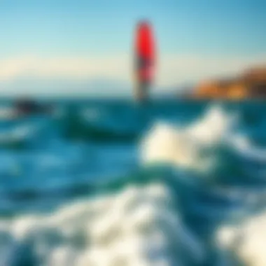 A stunning view of various water conditions ideal for foiling adventures