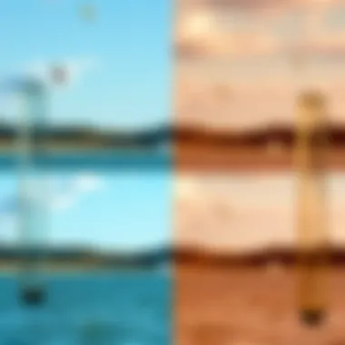 Temperature variations depicted through a scenic image of Fond du Lac during different seasons