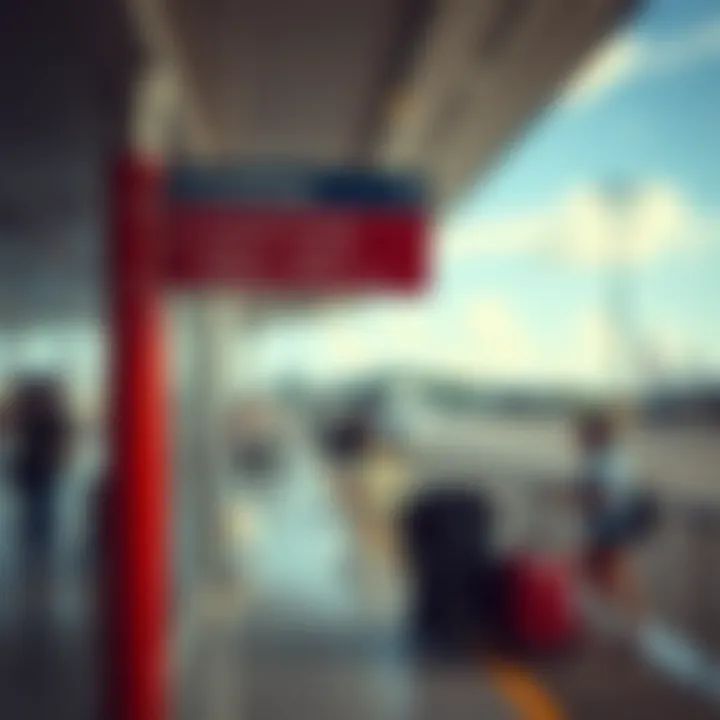 Transportation Options at Guadeloupe Airport Signage indicating transportation options available at Guadeloupe Airport