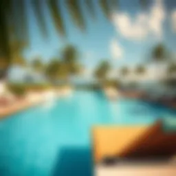 Luxurious pool area at Hotel Salinas Bani