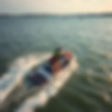 Aerial View of Water Sports An aerial view of water sports activities on Houghton Lake