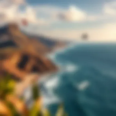 Beautiful Coastline for Kitesurfing Beautiful coastline with perfect wind conditions for kitesurfing