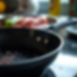 Detailed view of IKO pan showcasing its exceptional non-stick surface