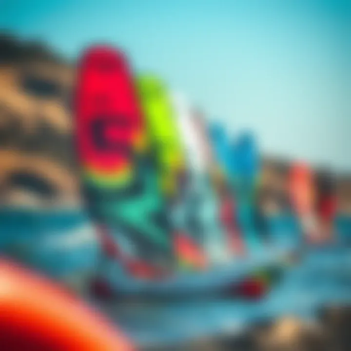 Market overview of inflatable windsurf foil boards with various models