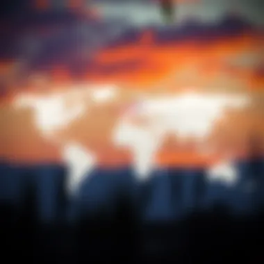 Global map highlighting reputable kite fabric suppliers across different regions